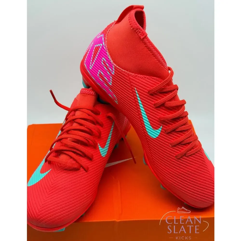 Nike Jr Superfly 10 Club FG/MG Ember Glow Green Size 6Y BNIB
